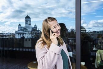 Woman talking on the phone